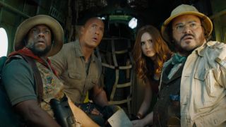 Dwayne Johnson, Kevin Hart, and the cast of Jumanji