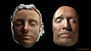 Digital reconstructions of Mary Queen of Scots, who died in 1587, and Oliver Cromwell who died in 1658.