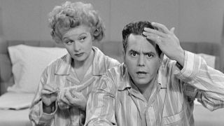 Ricky and Lucy in I Love Lucy.