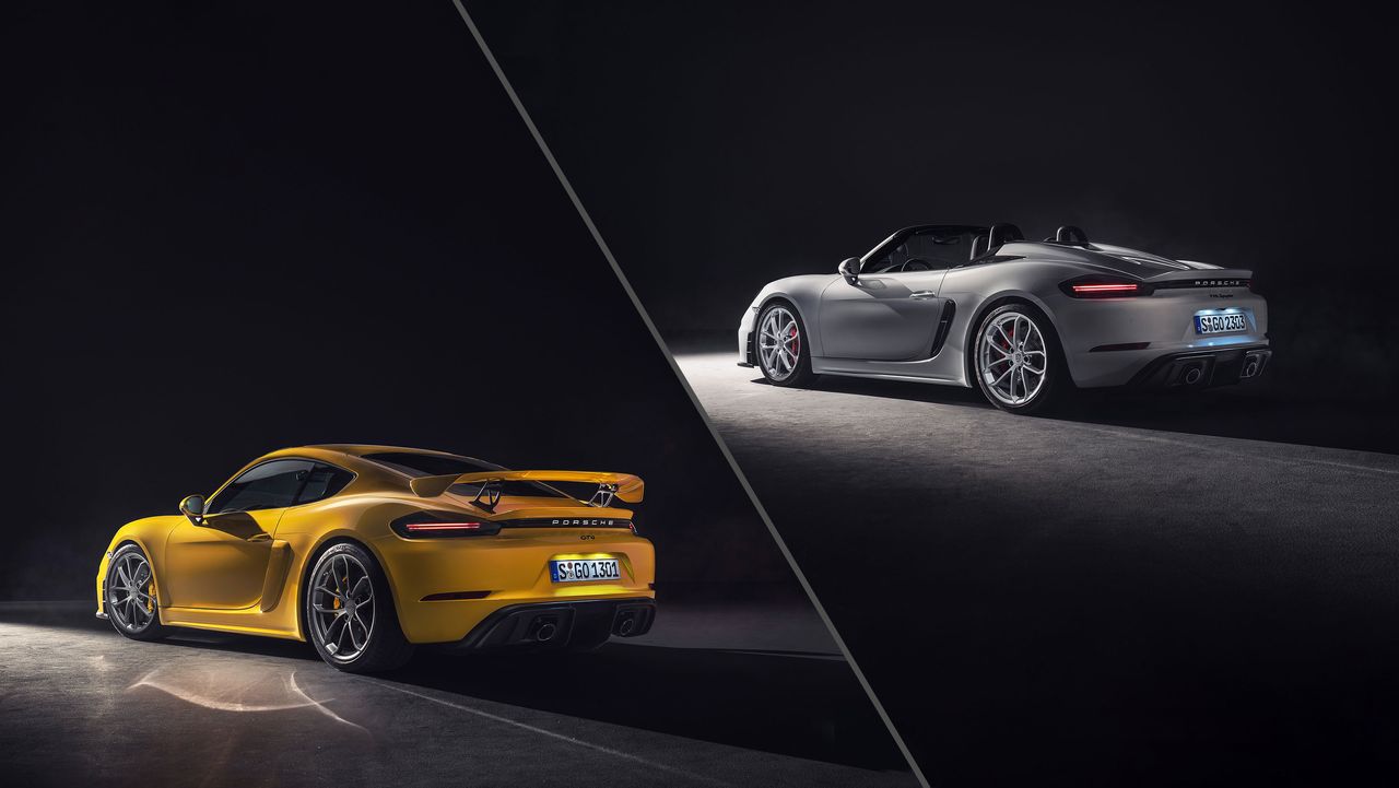 Porsche Cayman GT4 and Boxster Spyder