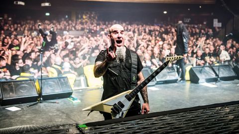 Scott Ian on stage at The Forum