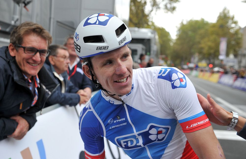 Runner up Arnaud Demare is all smiles after Paris-Tours