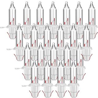 A set of clear white iridescent light bulb replacements for Christmas lights