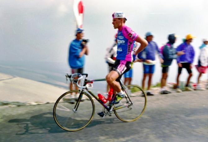 It's a long way down from the crest of the Mont Ventoux