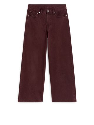 Cloud Low Loose Jeans - Burgundy - Arket Gb