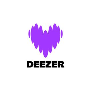 The Deezer logo on a white background