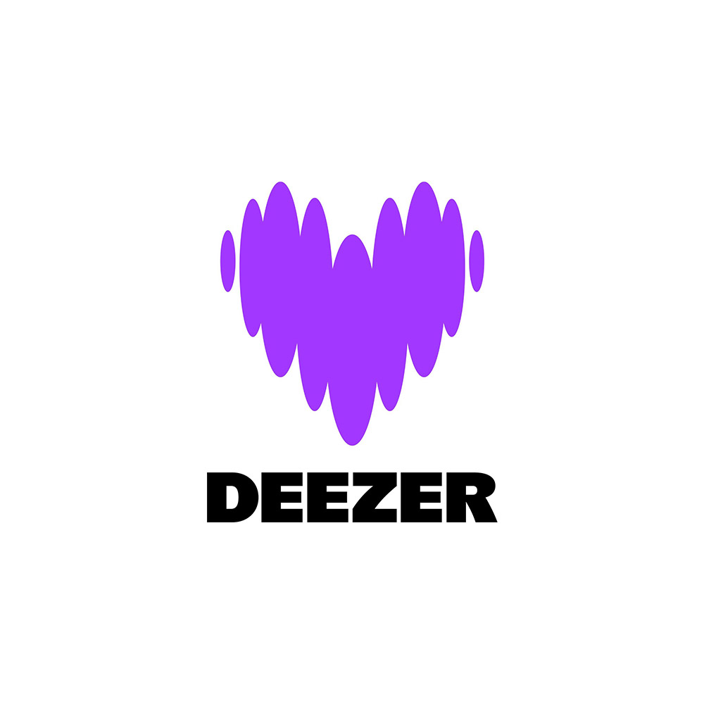 The Deezer logo on a white background