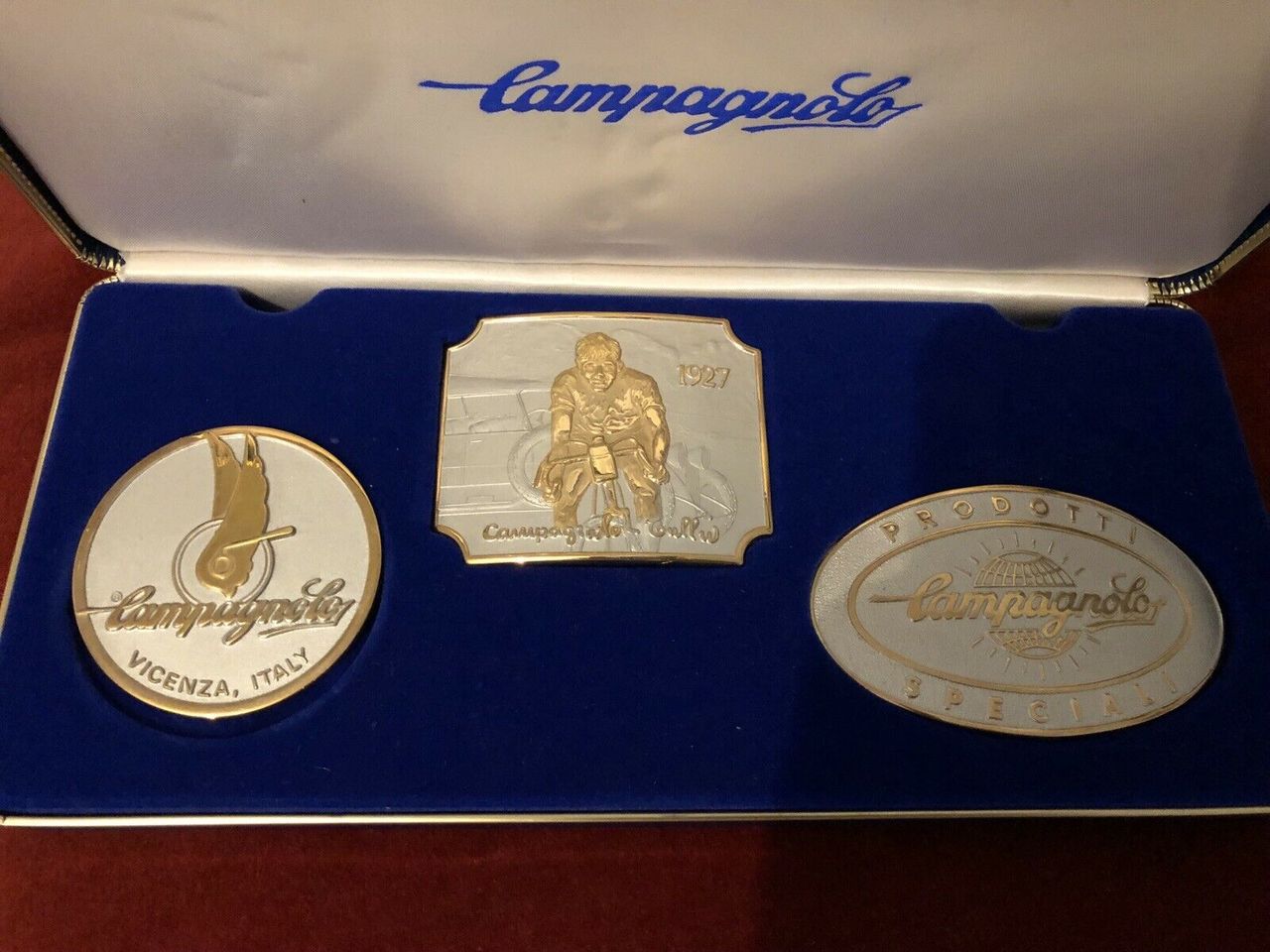 Three Campagnolo commemorative belt buckles from 1980 available on eBay