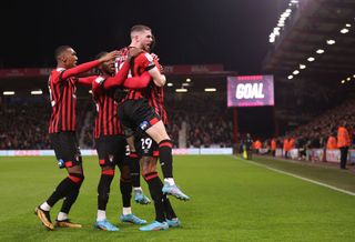 Bournemouth 2022/23 season preview and prediction: Ryan Christie of AFC Bournemouth celebrates scoring the opening goal during the Sky Bet Championship match between AFC Bournemouth and Birmingham City at Vitality Stadium on February 09, 2022 in Bournemouth, England.
