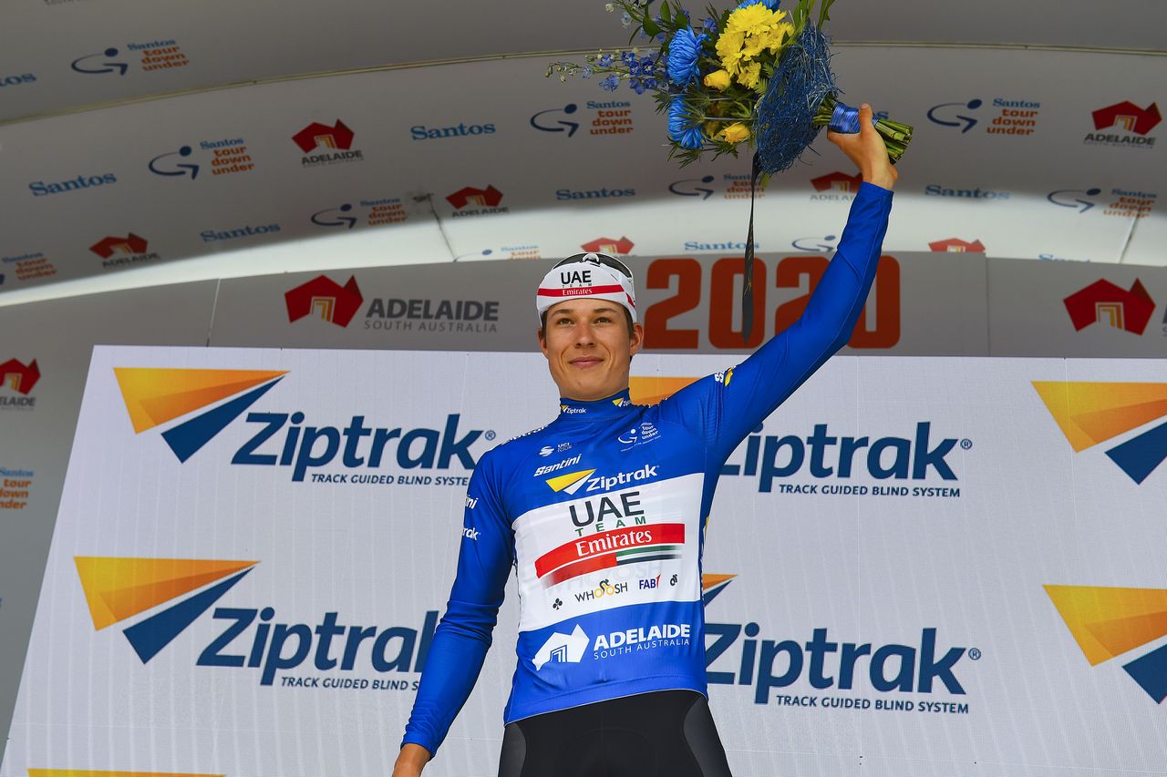 Jasper Philipsen in the sprinter's jersey