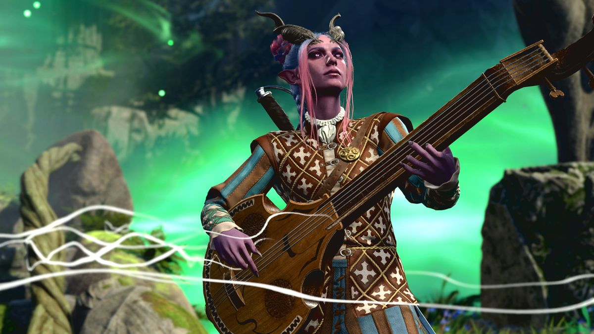 A Tiefling Bard in Baldur&#039;s Gate 3