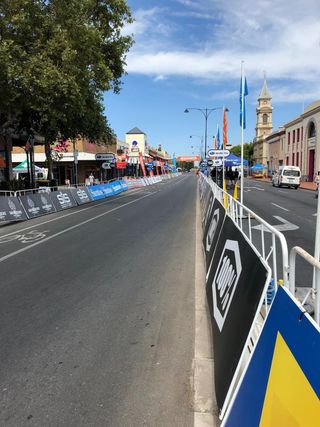 Finishing straight of stage 1 at the Tour Down Under