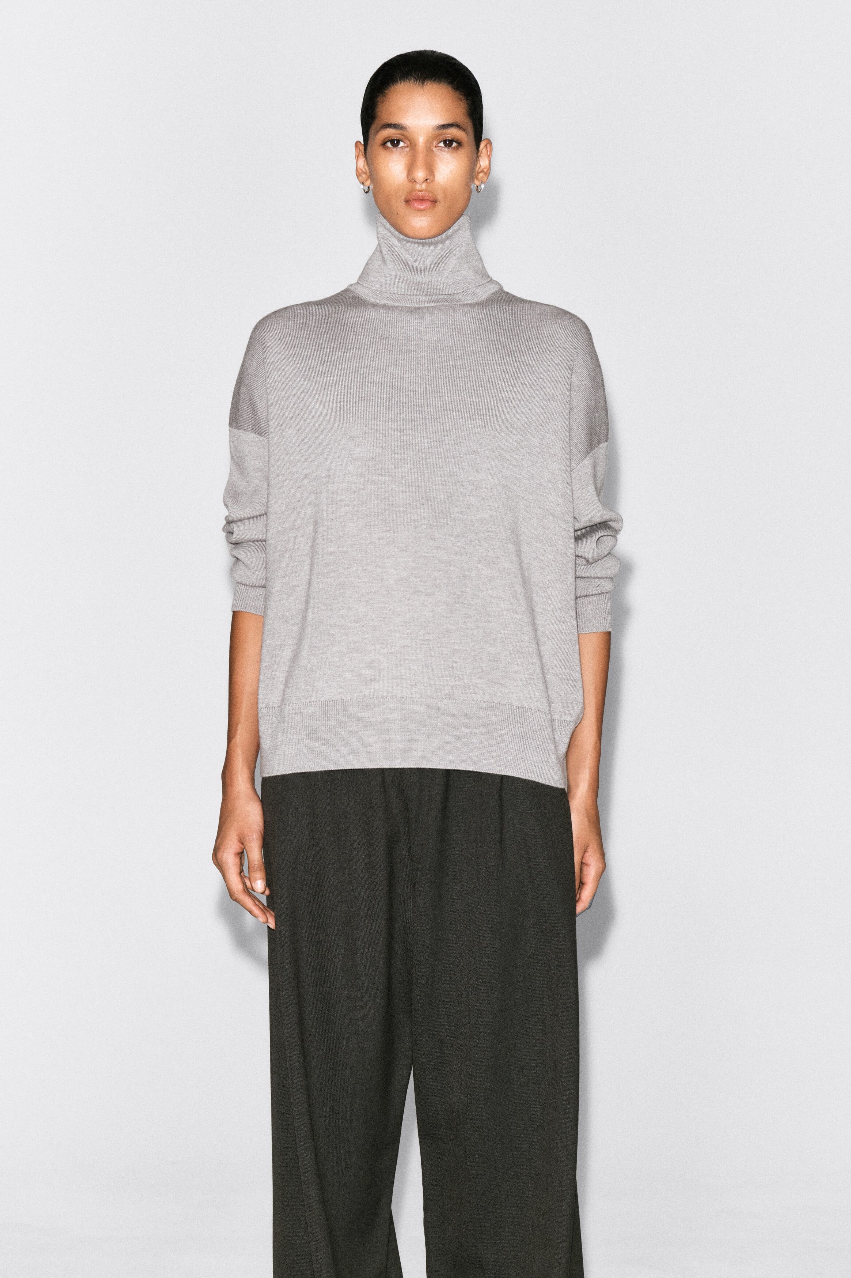 Merino Wool Roll-Neck Sweater