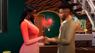 The Sims 4 relationship cheats makes a couple fall in love