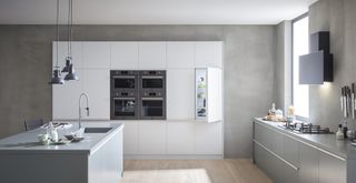 Bertazzoni kitchen in white and black