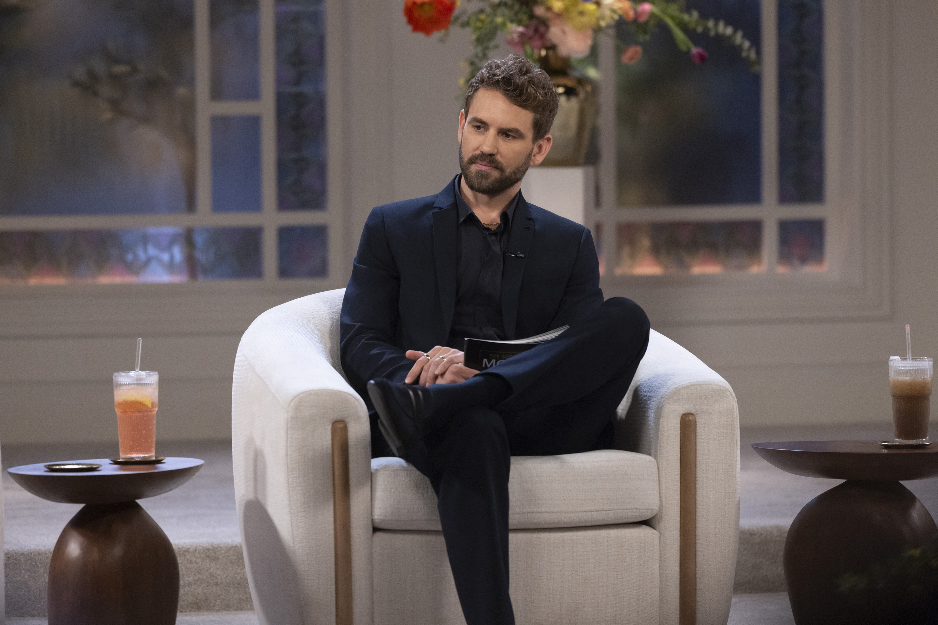Host Nick Viall at the 'Secret Lives of Mormon Wives' reunion.