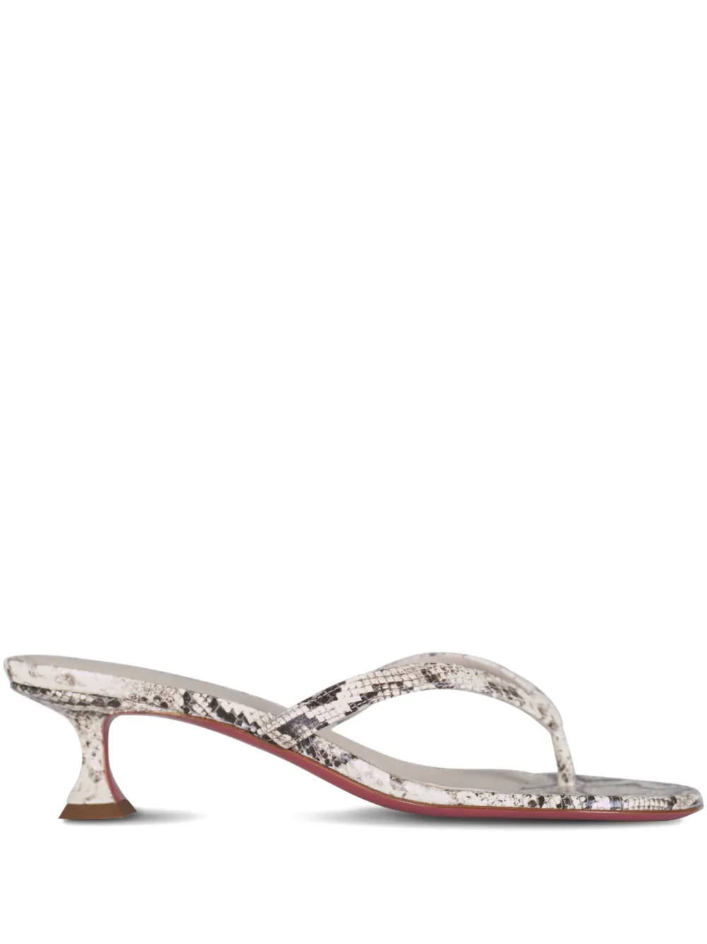 Amina Muaddi Juliette Snake-Effect Thong Pumps | 41