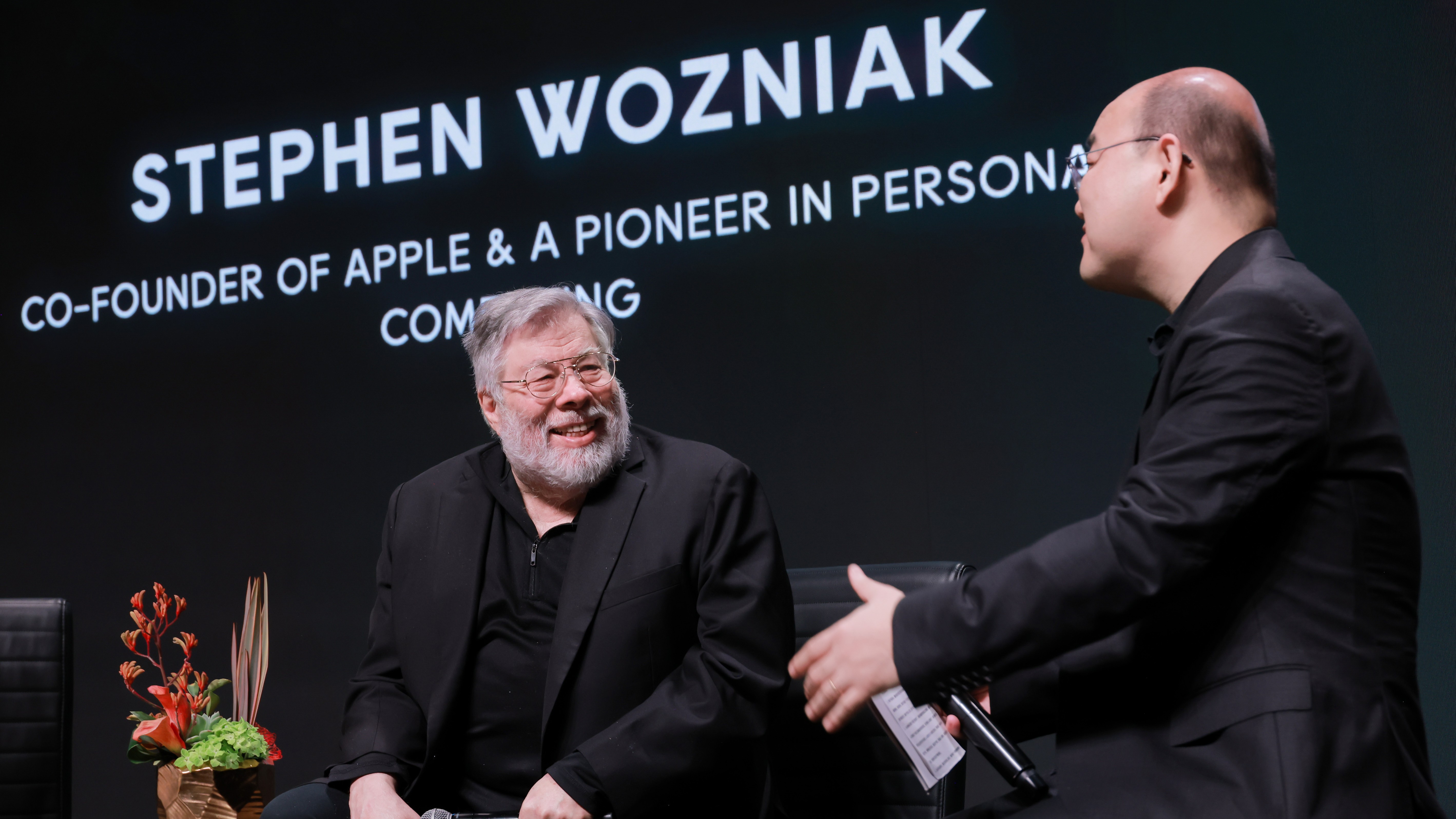 Steve Wozniak on stage at Dreame Next