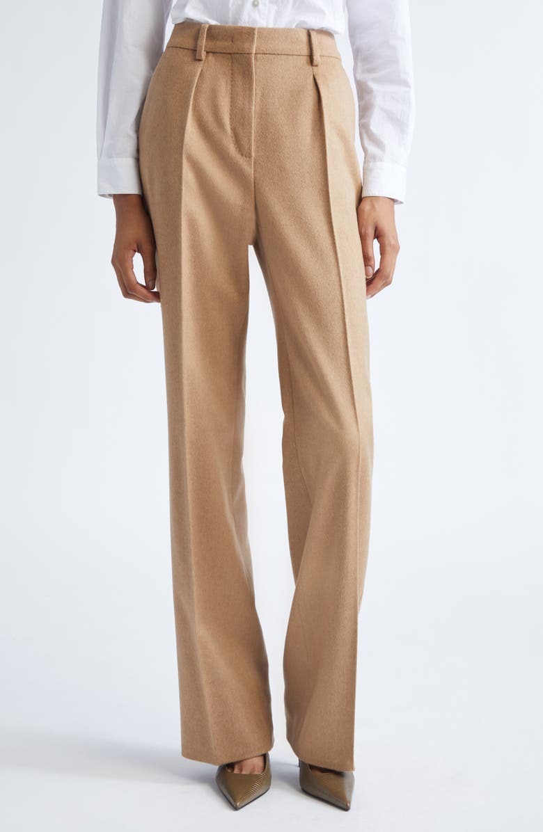 Carbone Camel Hair Straight Leg Pants