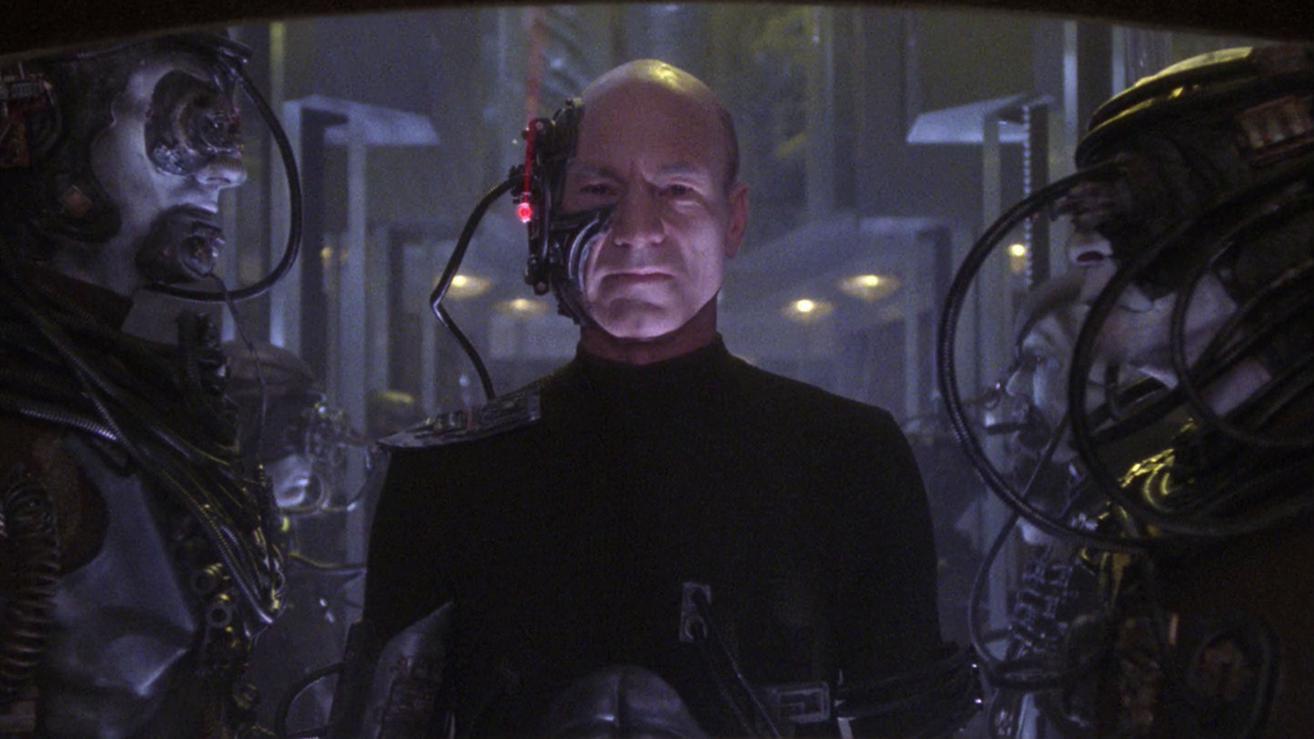 Screenshot from Star Trek: The Next Generation two-part episode, "The Best of Both Worlds"