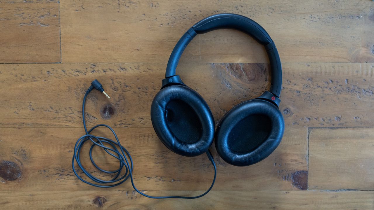 Sony WH-1000XM4 headphones in use