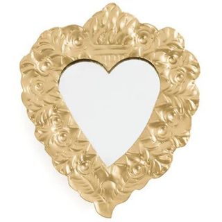 Strakaza Ex-Voto Brass Heart-shaped Mirror Wall Decoration