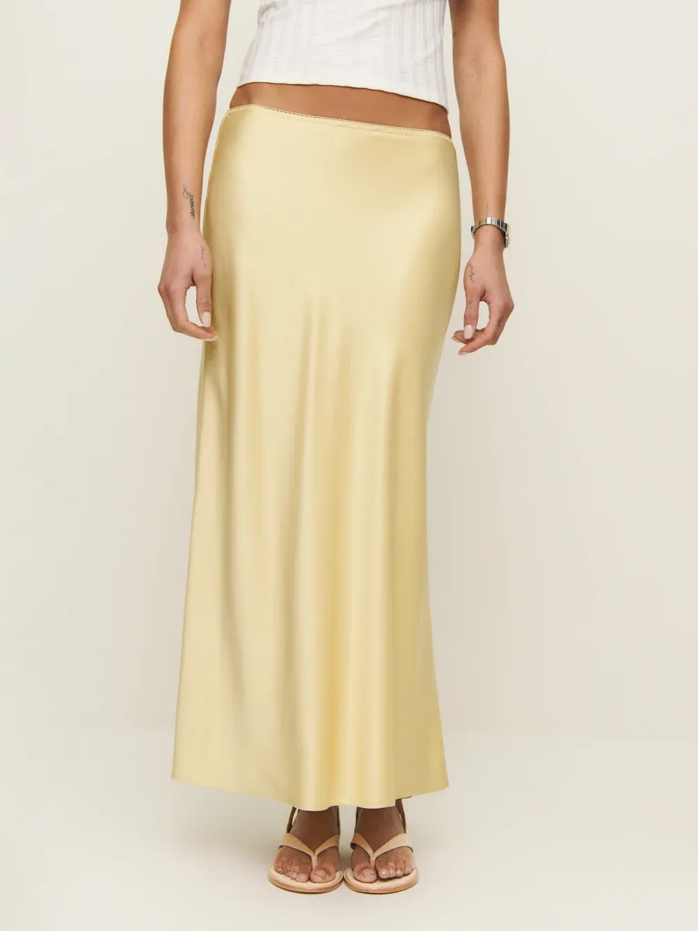 Reformation, Layla Satin Skirt