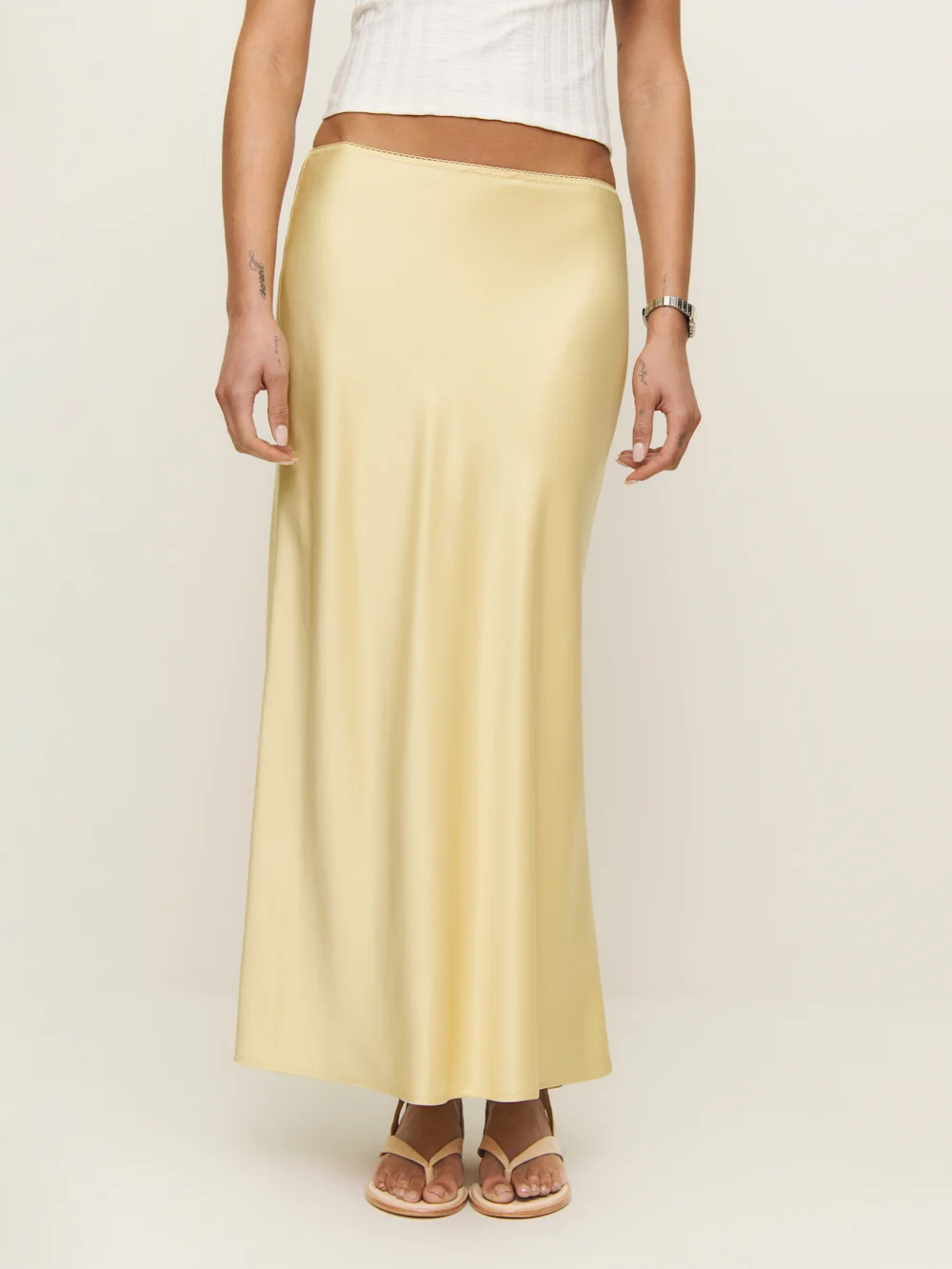 Reformation, Layla Satin Skirt