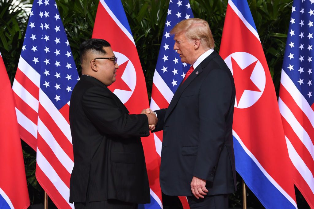 President Trump and Kim Jong Un.