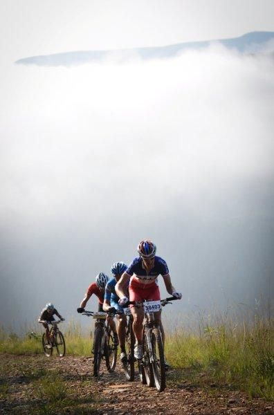 French Champ Thomas Dietsch leads the chase through the clouds