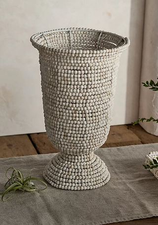 Beaded urn vase from Anthropologie