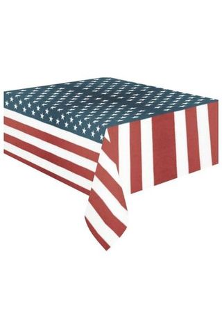 Linen american flag table cloth