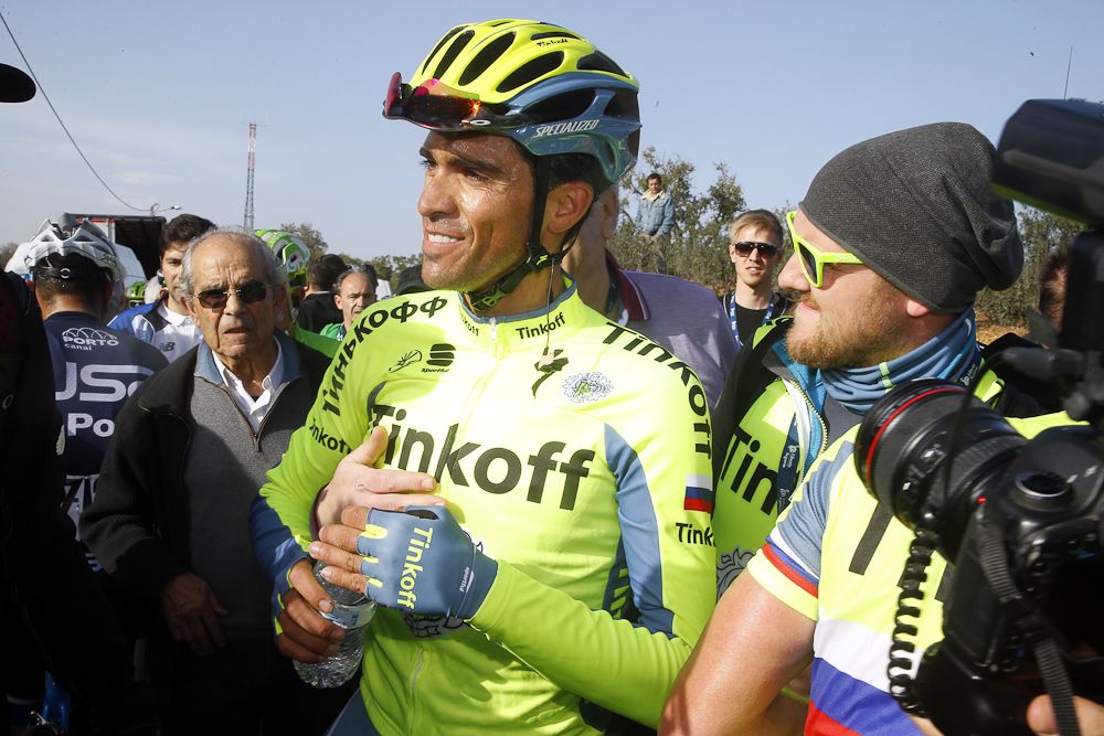 Alberto Contador after winning the final stage at Algarve.
