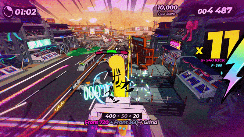 GIF of gameplay in Denshattack!