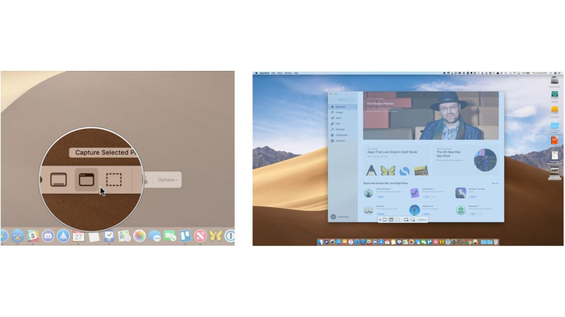 Чтобы сделать снимок экрана на Mac, выберите, что вы хотите захватить, щелкните область/окно, которое вы хотите захватить