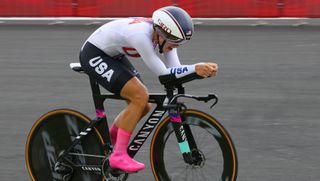 Chloe Dygert in the Olympic TT