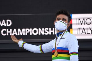 Filippo Ganna wins the World Championship time trial at Imola, Italy 2020