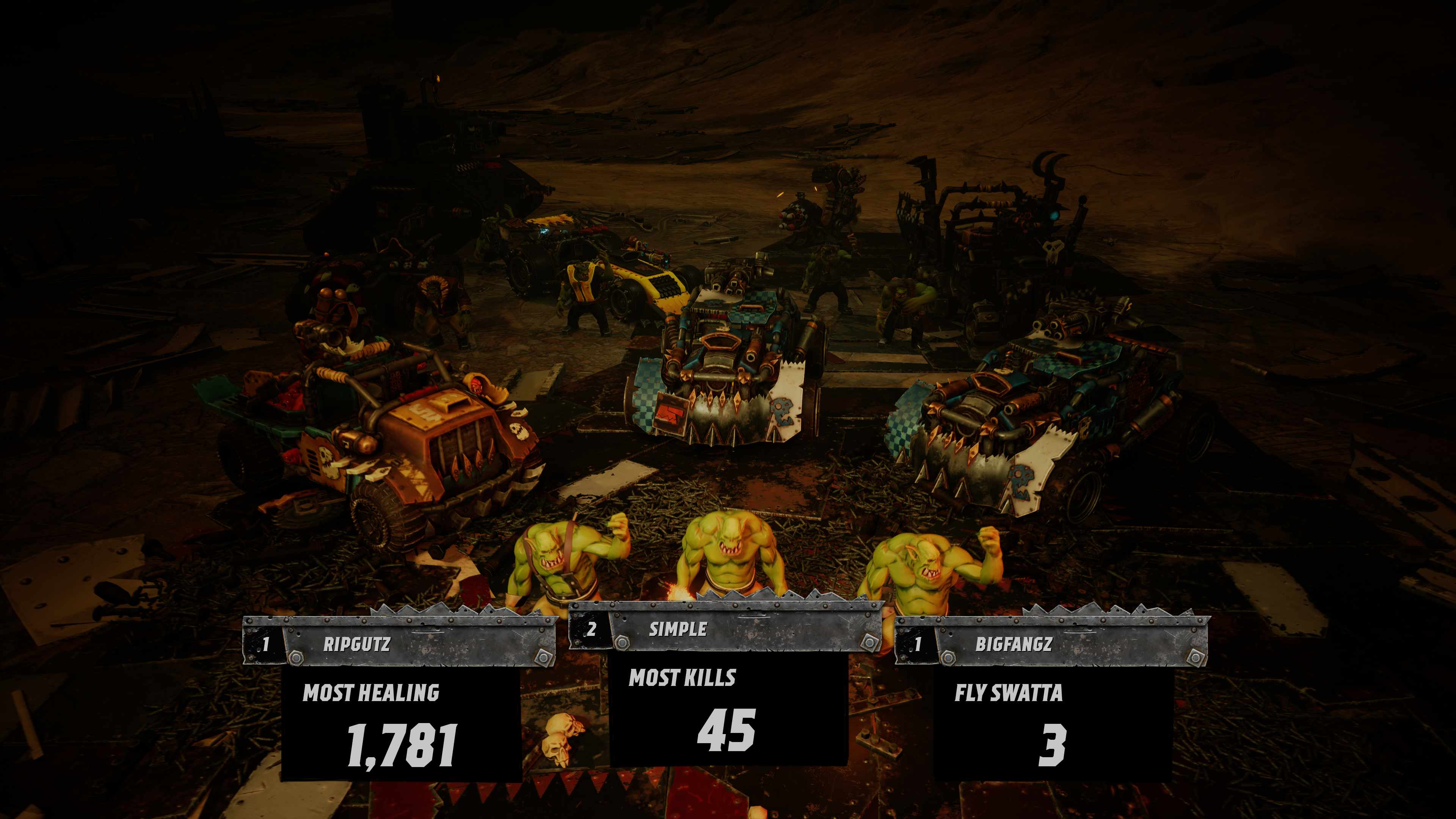 Warhammer 40,000: Speed Freeks screenshot of the scoreboard