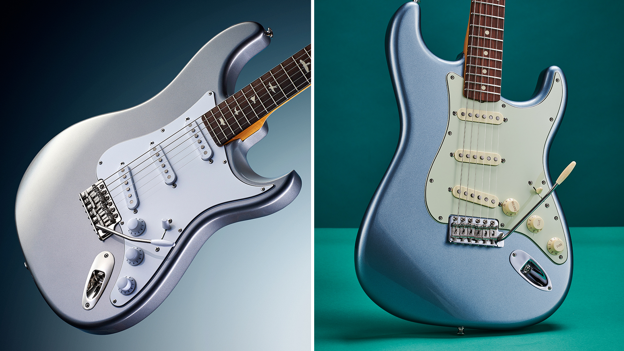 PRS Silver Sky and Fender Stratocaster
