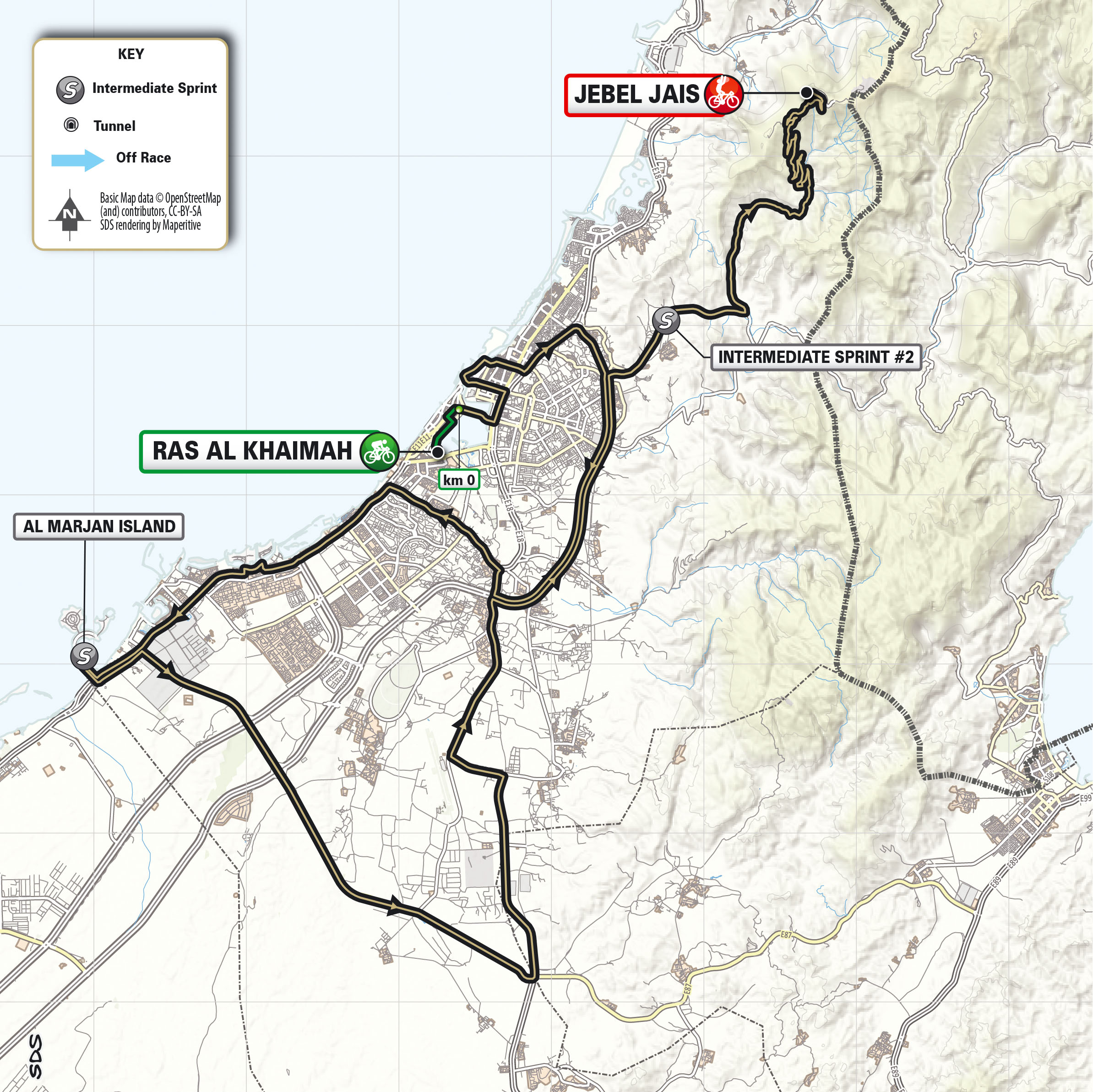 Maps and profiles of the 2025 UAE Tour