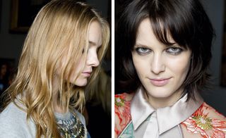 The spotlight was on the 'night-before eye' at Jonathan Saunders, with black eyeliner smudged on lower lids and lashes for a look