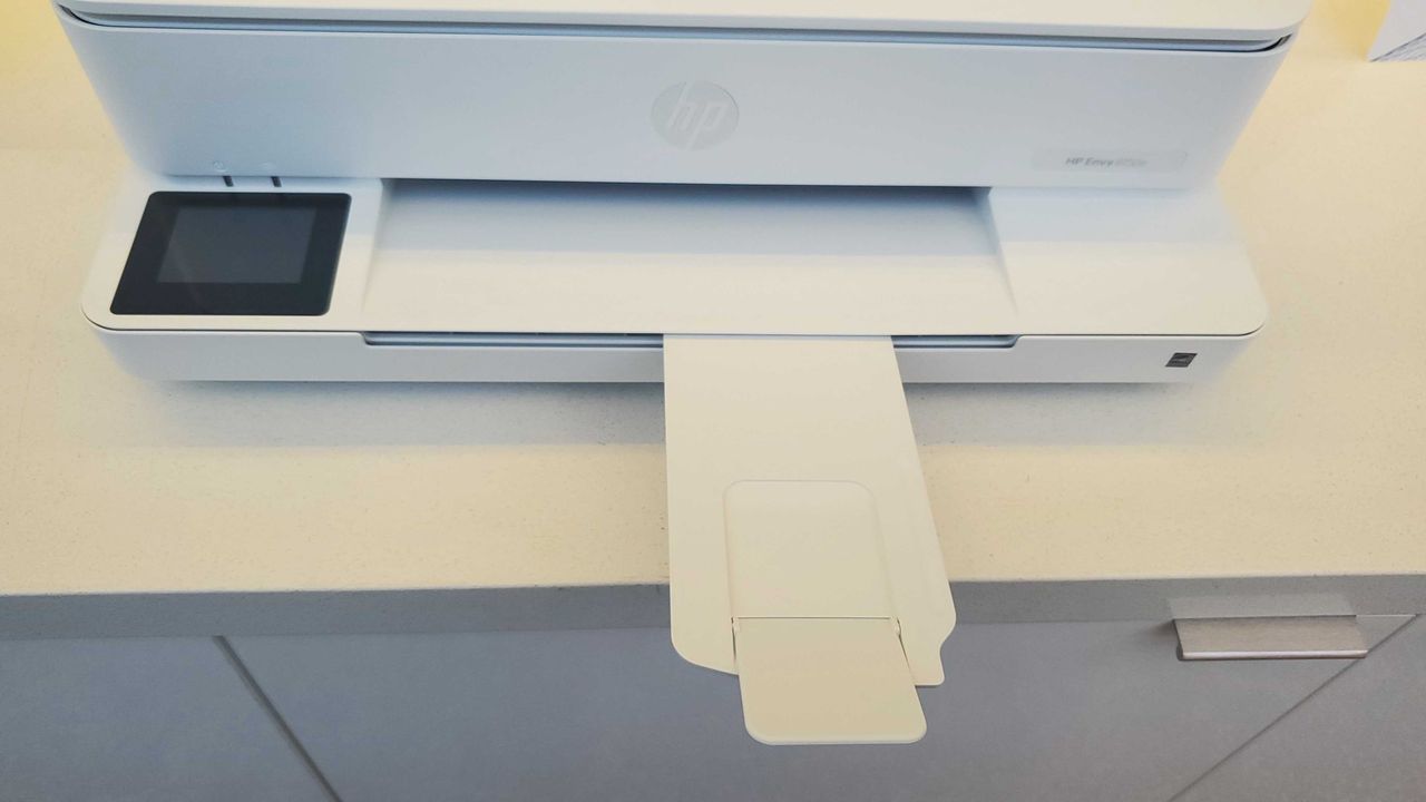 white HP printer