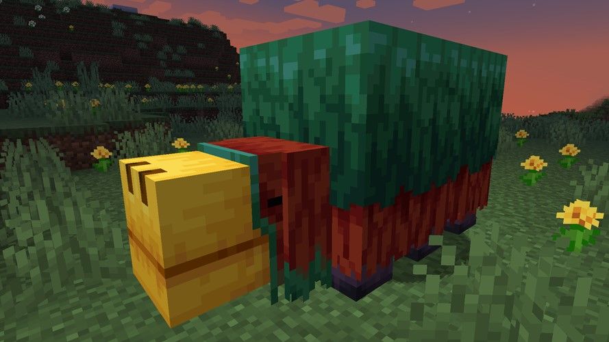 Screenshot of the Sniffer in Minecraft 1.20.