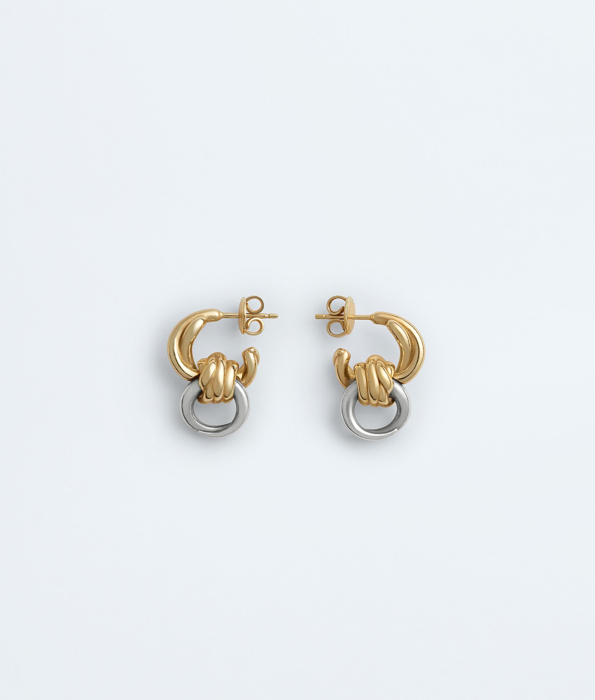 Women's Knot Earrings in Silver/yellow Gold
