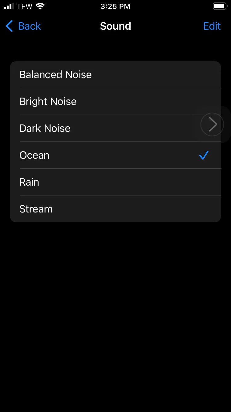 selecting iphone background sound