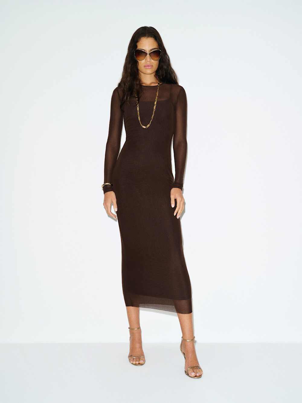 Rene Mesh Knit Dress