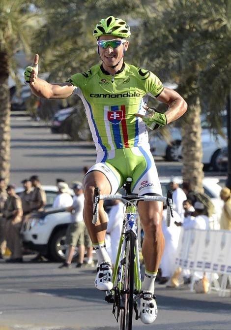 Slovakian champion Peter Sagan (Cannondale) opens his account for 2013 with a stage victory at the Tour of Oman.