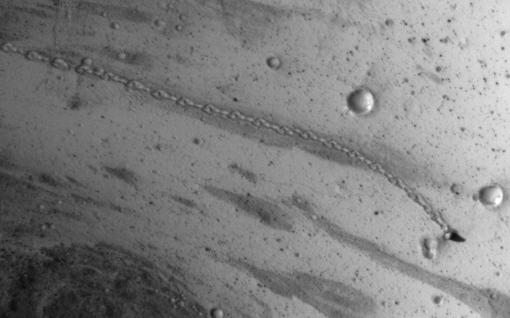 Boulder trail on Mars