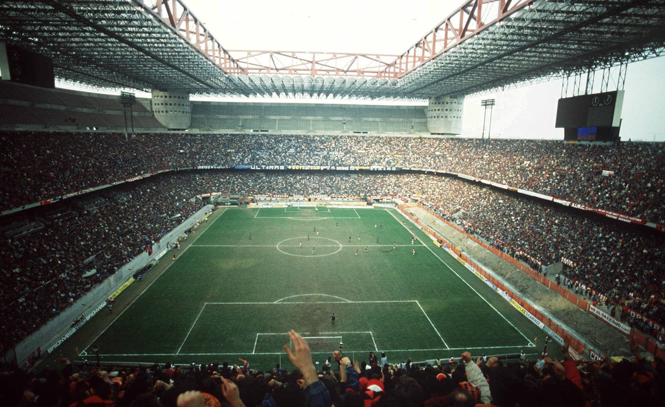 AC Milan vs Inter at San Siro in March 1996.