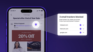 Proton mail tracker blocker on iPhone app